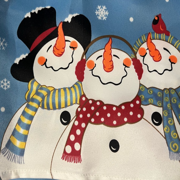 Winter Beautiful Snowman Valances (2) Pair 70”⛄️⛄️ - Picture 2 of 4